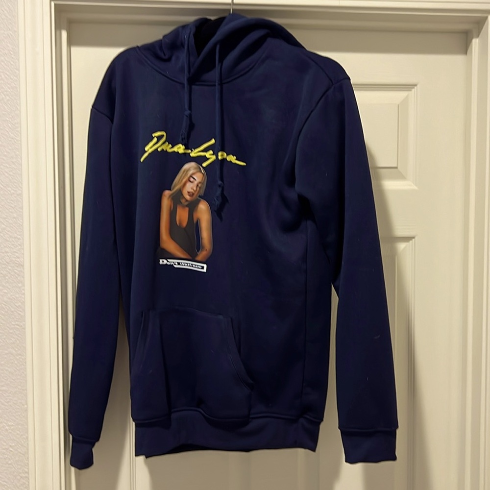 Unisex Dua Lipa Sweatshirt XL (Dark Blue)